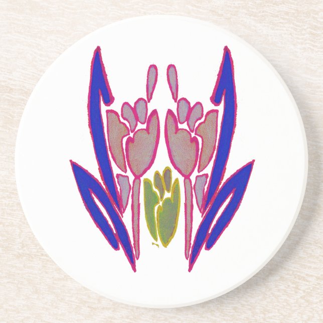 Utskrift av vattenfärgsgrafik i elegant Ro Underlägg Sandsten (Framsidan)