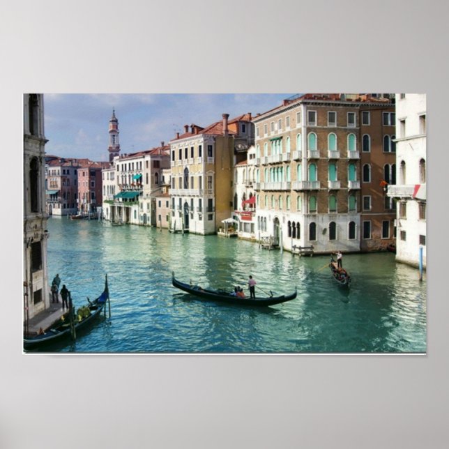 Utskrift av Venedig-kanal Poster (Framsidan)
