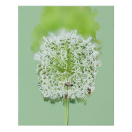 Utskrift av vit blomma Be art Faux Wrapped Canvas