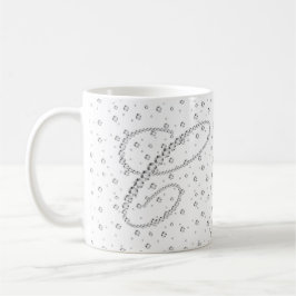 Utskrift av vitdiamanter i C Monogram Kaffemugg