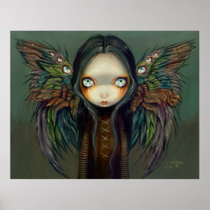 Utskrift av Winged Seer gothic angel Fairy Art Poster