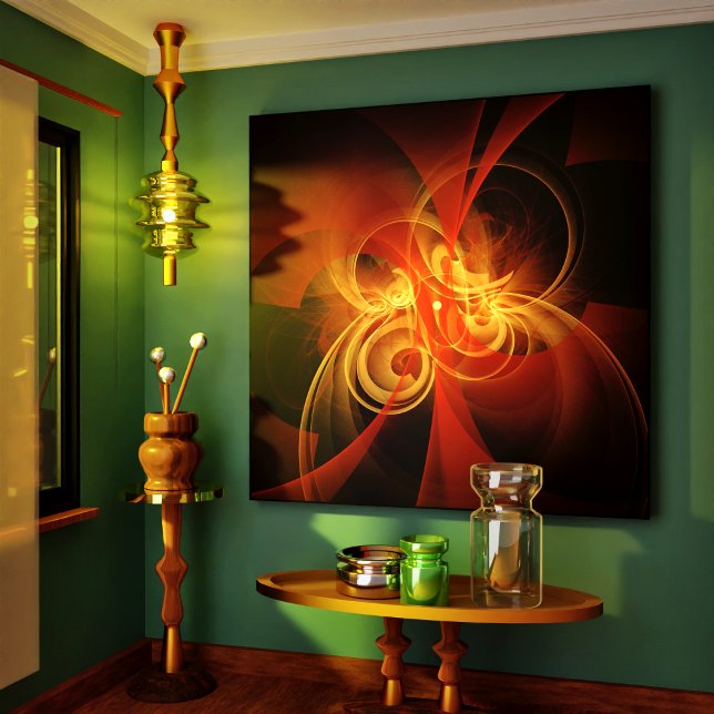 Utskrift av Wrapped Canvas Abstrakt Art på morgone (Morning Magic Abstract Art Wrapped Canvas Print)