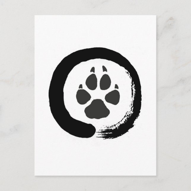 Utskrift av Zen-varg Vykort (Framsida)