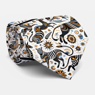 Utskrift Boho för afrikanska djur Slips