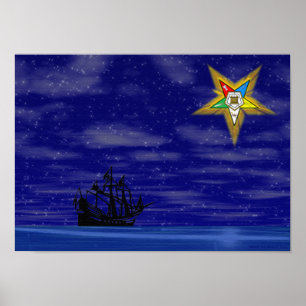UTSKRIFT FÖR OES ÖSTRA STAR POSTER