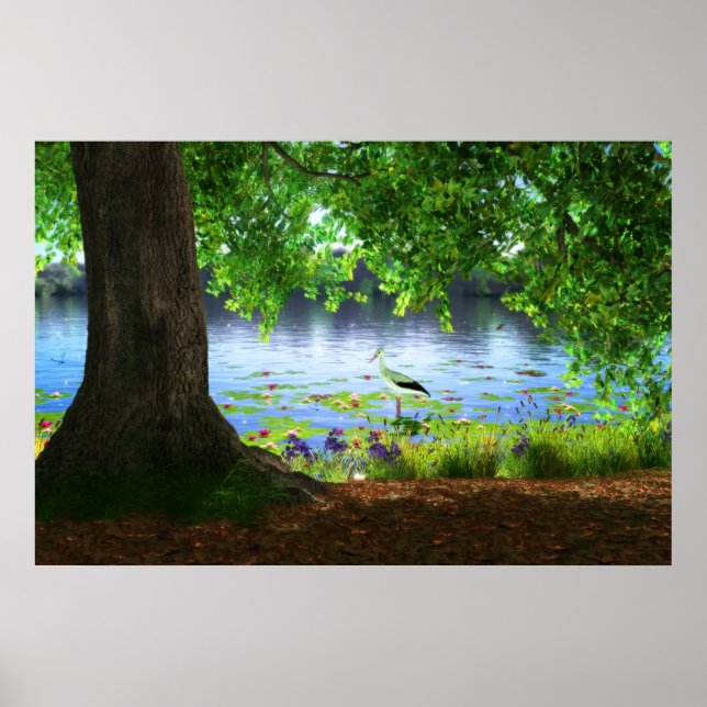 Utskrift från stilla Vatten Poster (Framsidan)