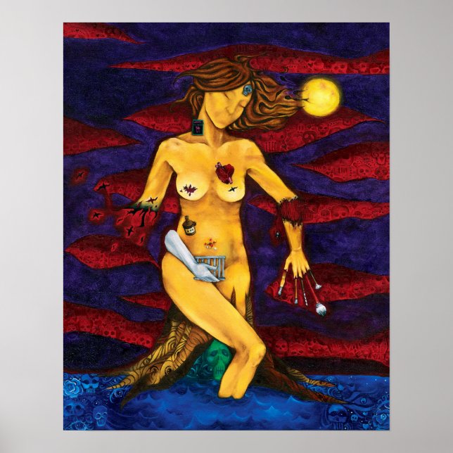 Utskrift i "ihålig"-serien poster (Framsidan)