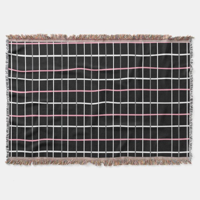 Utskrift i svartvitt i fönsterruta med Rosa Filt (Framsidan)