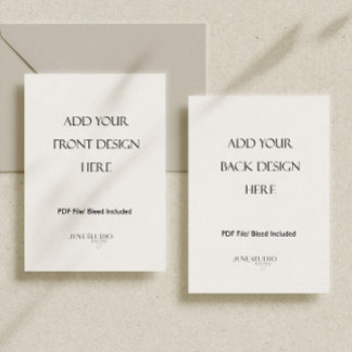 Utskrift med 5 x 7-tums Dubbla, sid-kort Inbjudningar