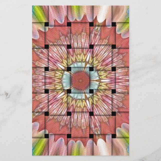 Utskrift med afrikansk inspirerad konst - Geometri Brevpapper (Framsida)