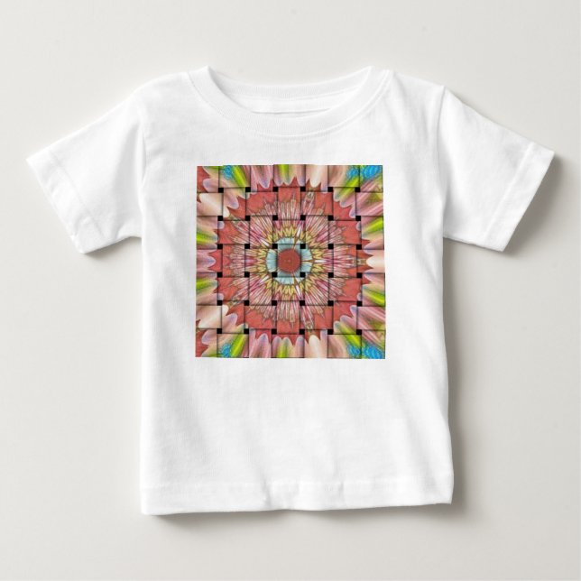 Utskrift med afrikansk inspirerad konst - Geometri T-shirt (Framsida)
