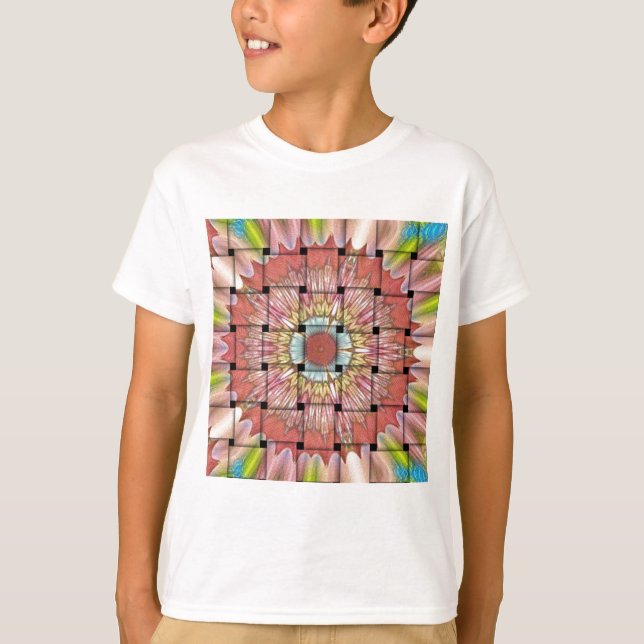Utskrift med afrikansk inspirerad konst - Geometri T-shirt (Framsida)