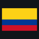 Utskrift med Colombias Flagga Poster<br><div class="desc">Eleganten ramlade med Flagga av Colombia.</div>