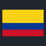 Utskrift med Colombias Flagga Poster<br><div class="desc">Eleganten ramlade med Flagga av Colombia.</div>