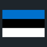 Utskrift med Estlands Flagga Poster<br><div class="desc">Fira det nationella pridet i tidlös stil med den här eleganten med ramtryck som visar Estlands flagga! Designat för att göra ett djärvt och meningsfullt påstående visar denna rambild den koniska trifärgen blått, svart och vitt i en ren, högupplöst utskrift som betalar ett erkännande av Estlands historia och kulturella identitet....</div>