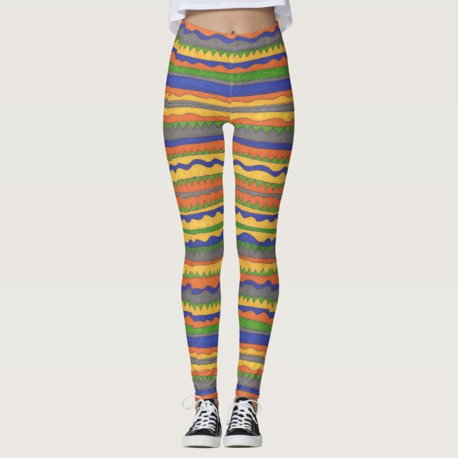 Utskrift med fetstil leggings (Framsida)