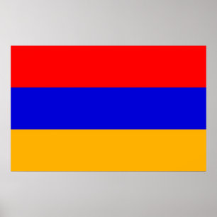 Utskrift med Flagga av Armenien Poster