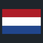 Utskrift med Flagga Nederländerna Poster<br><div class="desc">Eleganten ramlade med Flagga av Nederländerna.</div>