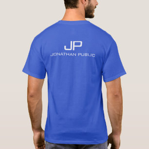 Utskrift på baksidan av Monogram Namn Manar djupt  T Shirt