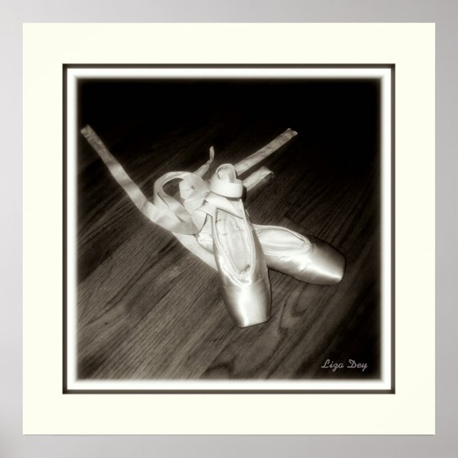 Utskrift på panelen Toe Shoes (Sepia) Poster (Framsidan)