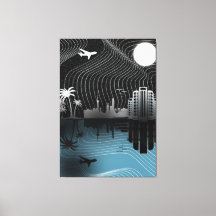 Utskrift på sträckt canvas