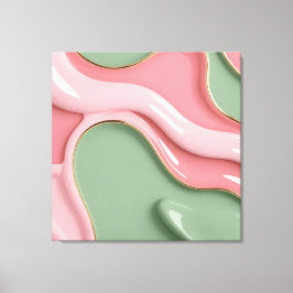 Utskrift på sträckt canvas i stilren grafik