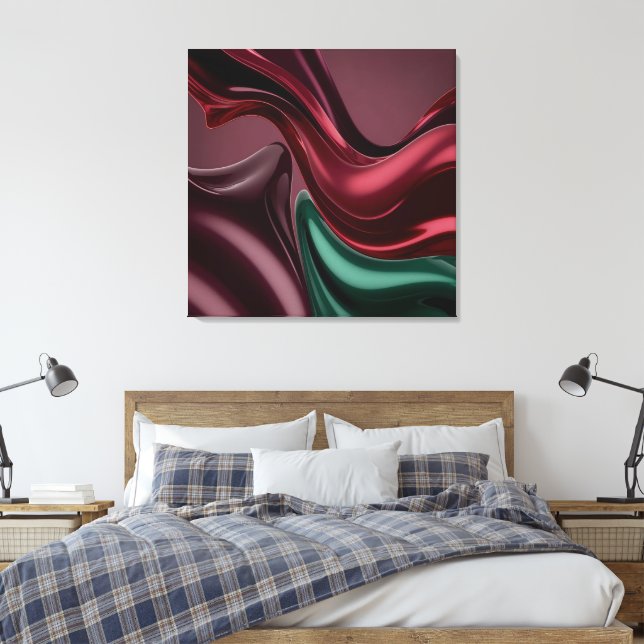 Utskrift på sträckt canvas i stilren grafik (Insitu (sovrum))
