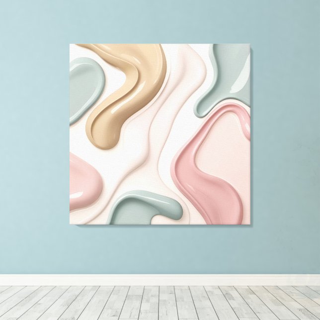 Utskrift på sträckt canvas i stilren grafik (Insitu (trägolv))