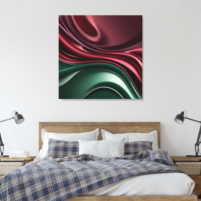 Utskrift på sträckt canvas i stilren grafik (Insitu (sovrum))