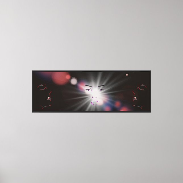 Utskrift på sträckt canvas med ansikten  (Framsida)