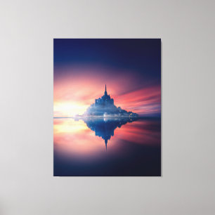 Utskrift på sträckt canvas - Mont Saint-Michel Fra