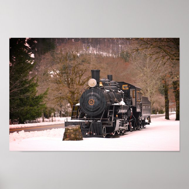 Utskrift Poster i vintage Tåg (Framsidan)