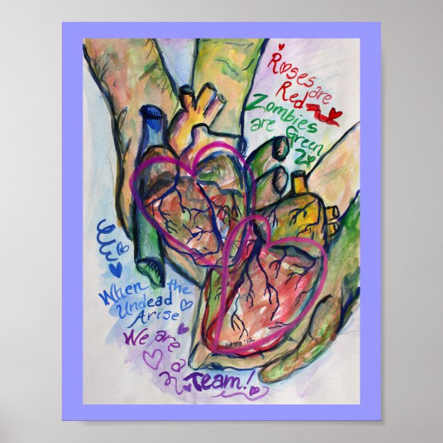 Utskriften av Dikt Painting Art Poster Zombie Kärl (Framsidan)