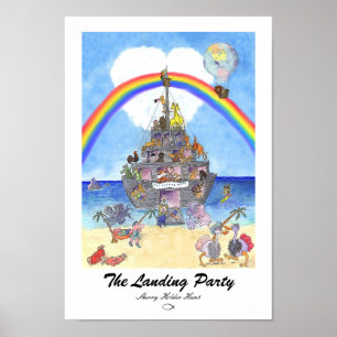 Utskriften av landande Party - anpassad Poster