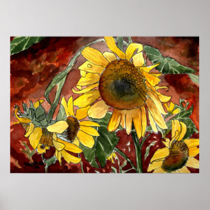 Utskrifter av solblommor poster