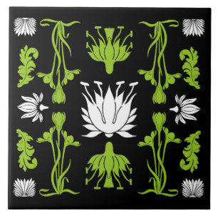 Utskrifter för hemdekoration för Retro Art nouveau Kakelplatta