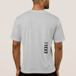 Utskriftsaktivitet på baksidan, Silver Manar Sport T Shirt<br><div class="desc">Lägg till din text här Modern Back Design Print Template Manar Sport-Tek Competitor Activewear Silver Grått T-Shirt.</div>