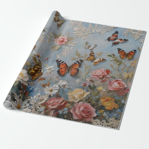 Utskriftsavgränsning för ro och Butterflies / Presentpapper