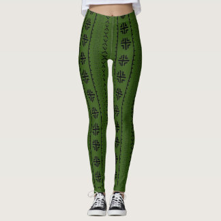 Utskriftsbalkar i Afrikas Lera Trasa Leggings