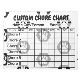 Utskriftschustdiagram för modern svart och vit hex anteckningsblock