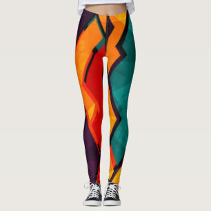 Utskriftsdesign för afrikanska flerfärgade Möns Leggings