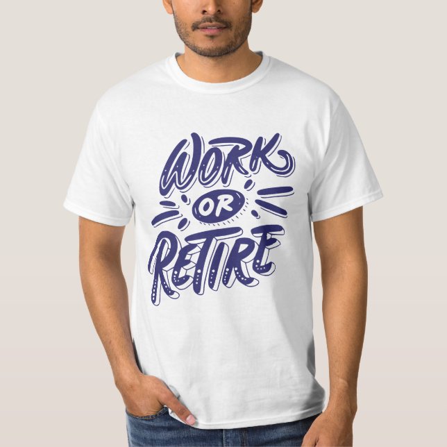 Utskriftsdesign för "Arbete eller uthyrning" T Shirt (Framsida)