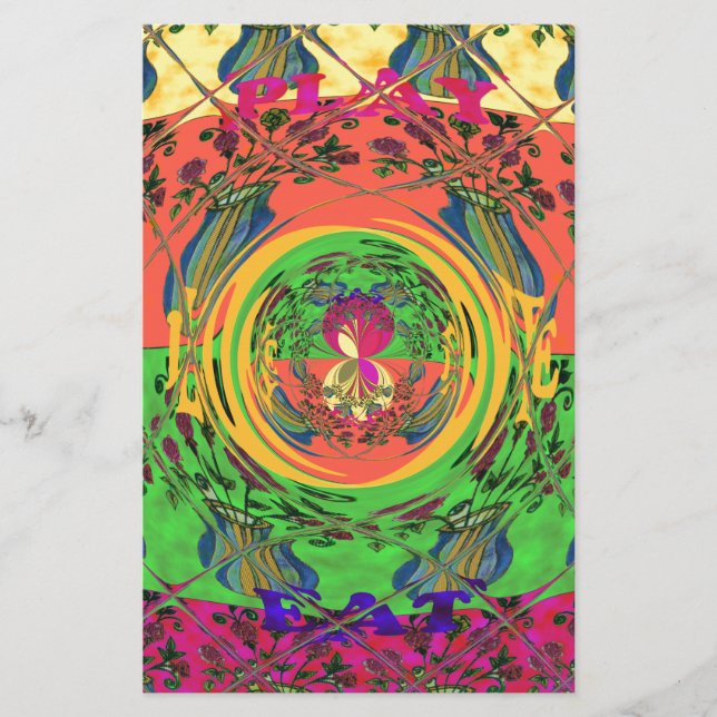 Utskriftsdesign för Cute Nice och Loely Blommigt M Brevpapper (Framsida)