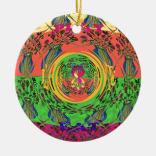 Utskriftsdesign för Cute Nice och Loely Blommigt M Julgransprydnad Keramik