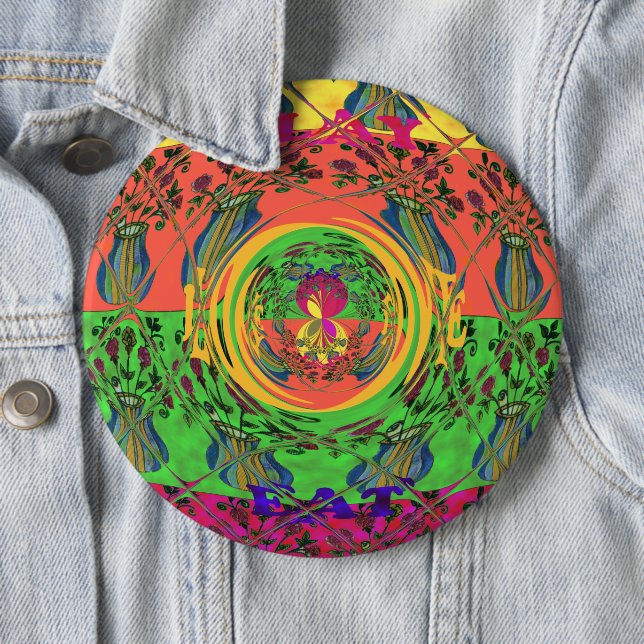 Utskriftsdesign för Cute Nice och Loely Blommigt M Knapp (In Situ)