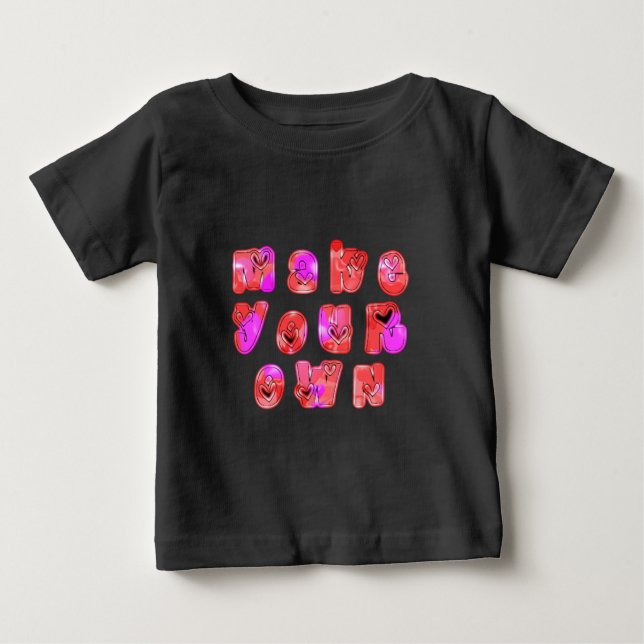 Utskriftsdesign för dina egna hjärtan tee shirt (Framsida)