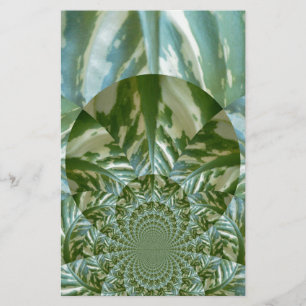 Utskriftsdesign för Eco Grönt Camo Kaleidoscope Ar Brevpapper