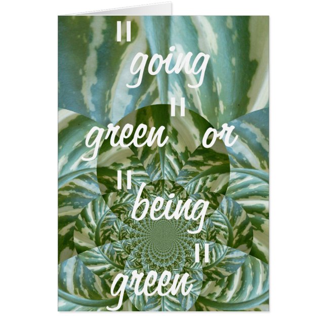 Utskriftsdesign för Eco Grönt Camo Kaleidoscope Ar Hälsningskort (Framsidan)