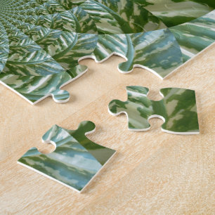 Utskriftsdesign för Eco Grönt Camo Kaleidoscope Ar Pussel