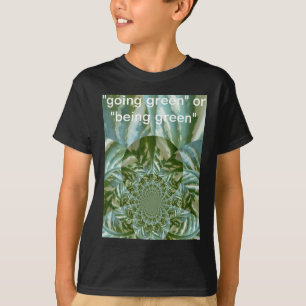 Utskriftsdesign för Eco Grönt Camo Kaleidoscope Ar T Shirt